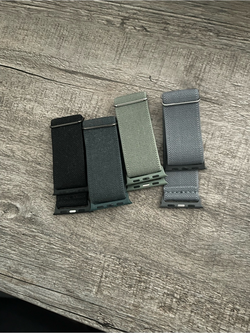 Men's Nylon Loop Watch Bands - Black, Dark Gray, Olive, Light Gray
